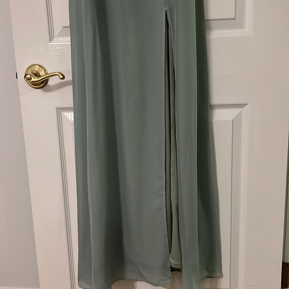 Birdy Grey Amy Chiffon Bridesmaid Dress - Color Sage - Size Small - Picture 8 of 10